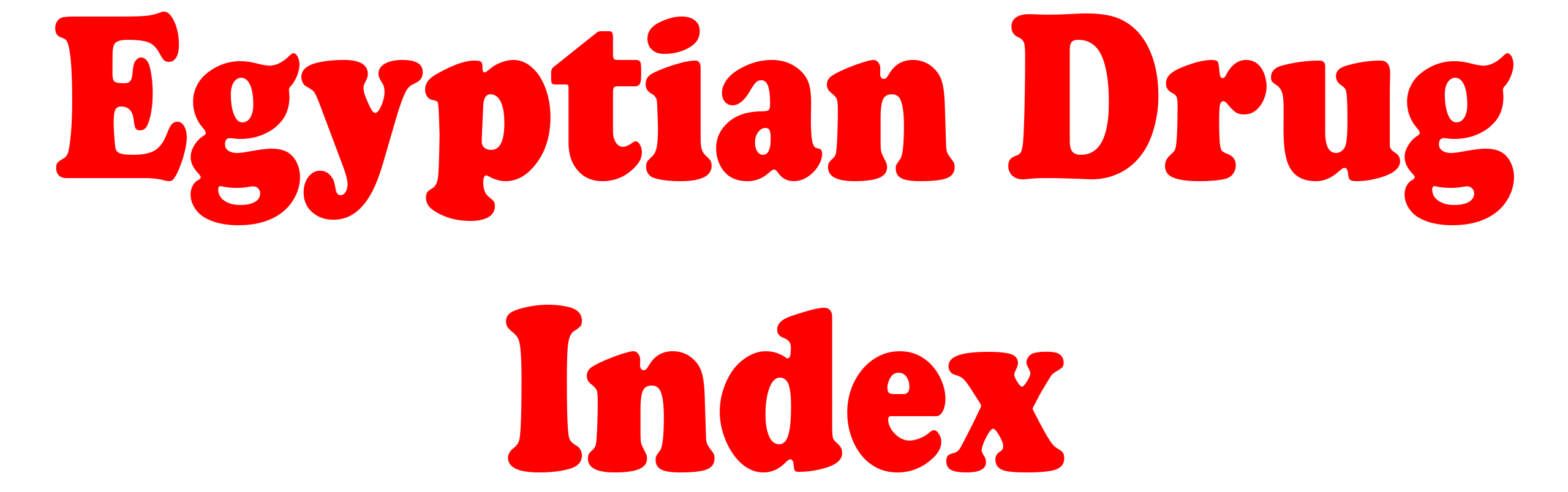 Egyptian Drug Index